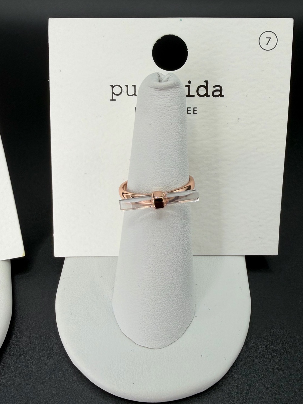 Pura Vida Luna Quartz Ring & Opal Saturn Ring Bundle Size 7 - Picture 2 of 5